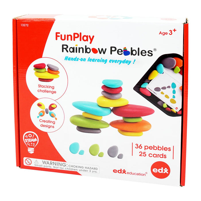 EDX FunPlay Rainbow Pebbles 36 Piece Set CX556001