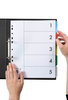 Marbig A4 Extra Wide Clear Polypropylene Indices/Divider, 5 Tabs