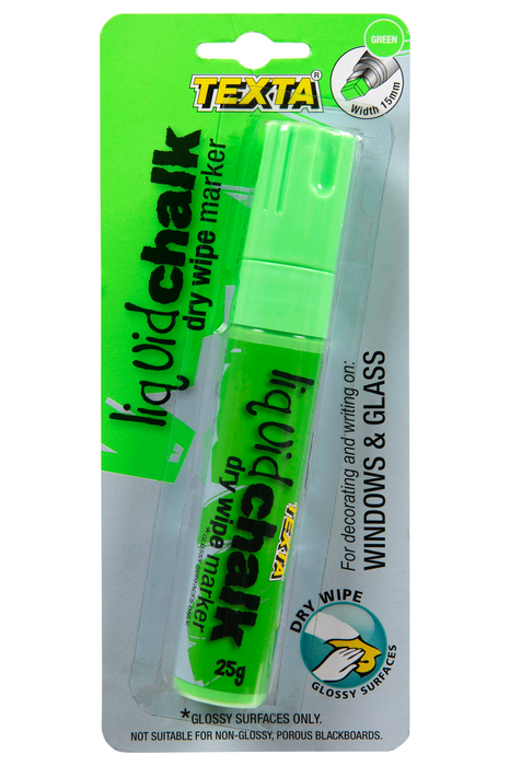 Texta Liquid Chalk Marker Dry Wipe Green