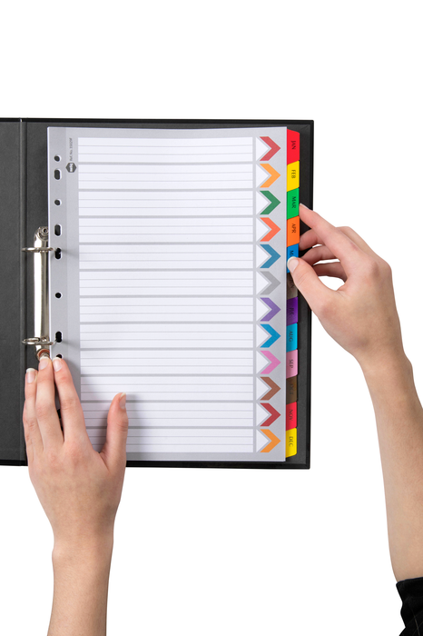 Marbig A4 Cardboard Indices/Divider, Jan-Dec