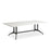 Eiffel Conference Table 2400mm x 1200mm, Black Frame, White Top MG_EQPTBL2412B_W