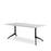 Eiffel Meeting Table 1800mm x 900mm, Black Frame, White Top MG_EQPTBL1875_B_W
