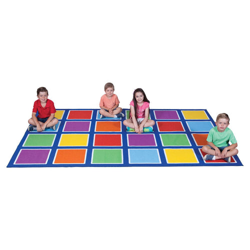Elizabeth Richards Colour Squares Placement Rug | EC — Discount Office