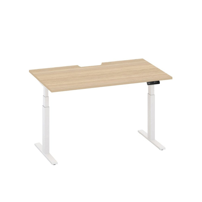 Enhance 1200mm x 600mm Electric Height Adjustable Desk – White / AutumnOak MG_ENHDSK126D_EL_WAO