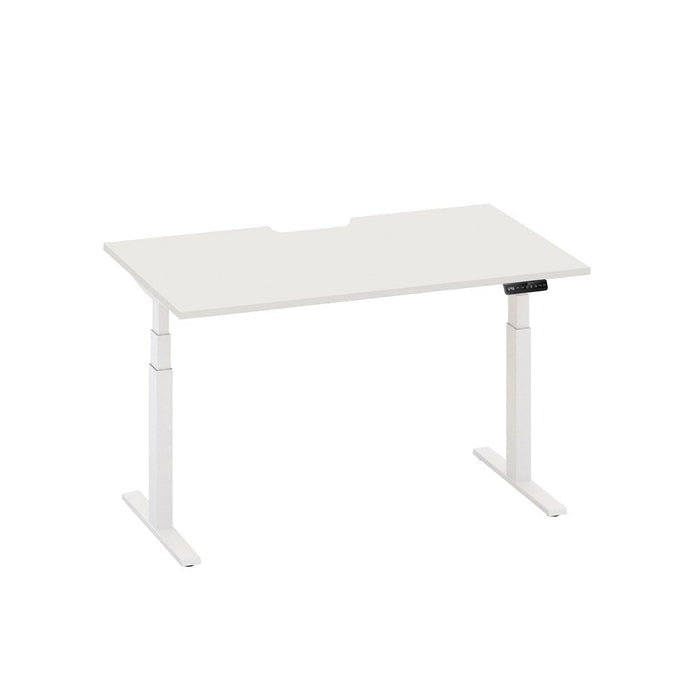 Enhance 1200mm x 600mm Electric Height Adjustable Desk – White / White MG_ENHDSK126D_EL_WW