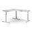 Enhance 1500mm Electric Standing Corner Desk – White / White, Height Adjustable MG_ENHDSK157W_EL_WW