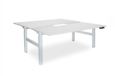 Enhance 1600mm x 800mm Electric Height Adjustable Shared Desk – White / White MG_ENHDSK168_EL_WW