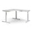 Enhance 1800mm Electric Standing Corner Desk – White / White, Height Adjustable