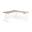 Enhance 1500mm Electric Standing Corner Desk – White / Autumn Oak, Height Adjustable