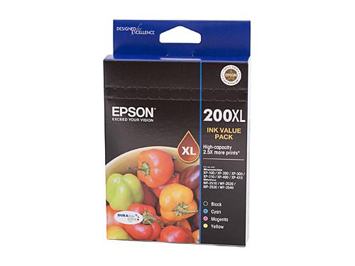 Epson 200 High Capacity Value Pack 4 Colour Ink Cartridge DSE200XLVP