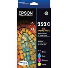 Epson 252 / 252XL Value Pack High Capacity DuraBrite Ultra Original Cartridge DSE252XLVP