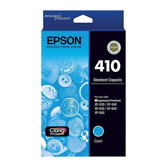 Epson 410 Cyan Ink Cartridge, Original DSE410C