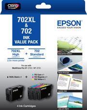 Epson 702XL Value Pack Original Cartridge DSE702XLVP