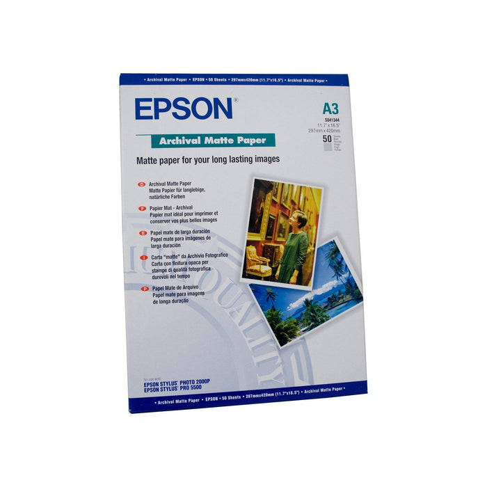Epson Matte 189gsm Inkjet Archival Paper A3 x 50's DSE41344