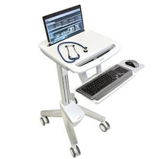 Ergotron StyleView EMR Laptop Cart, SV40 - 8.16 kg Capacity - 4 Casters - Aluminium - 464.8 mm Width x 1282.7 mm Height - White, Grey IM1940397