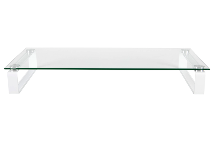 Esselte 600mm Glass Monitor Riser with White Legs AO30051