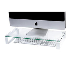 Esselte 600mm Glass Monitor Riser with White Legs AO30051