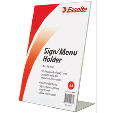 Esselte A4 Menu / Sign Holder Slanted Portrait AO47562
