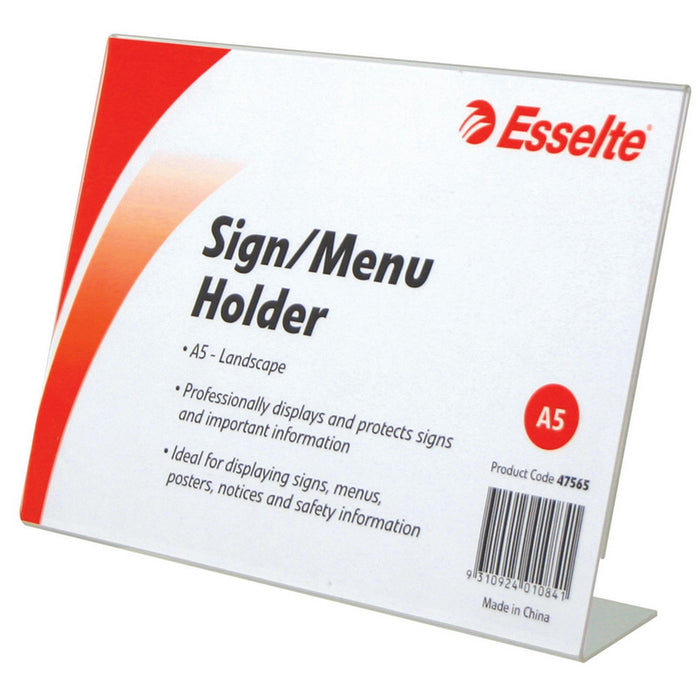 Esselte A5 Sign/Menu Holder Slanted Landscape AO47565-DO