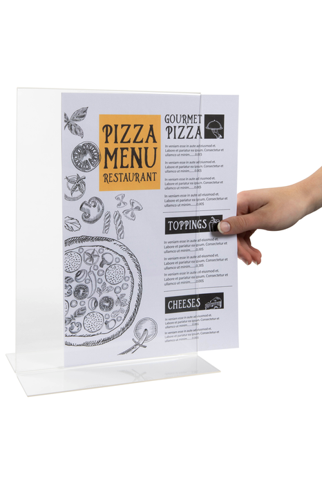 Esselte Brochure Hol Sign/Menu Holder 2 Sided Port A4 Clear AO47572