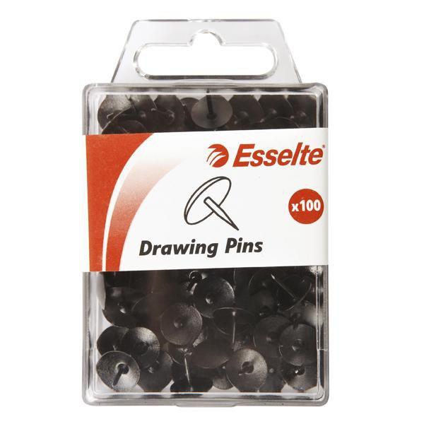 Esselte Drawing Pins Black AO45102