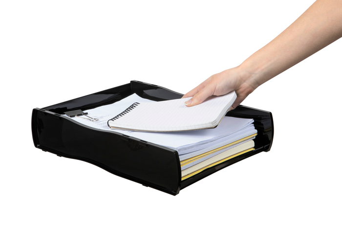 Esselte Letter Tray Front Loading Black - Nouveau Series AO46795