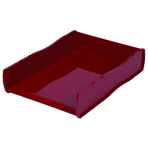 Esselte Letter Tray Front Loading Burgundy - Nouveau Series AO46798