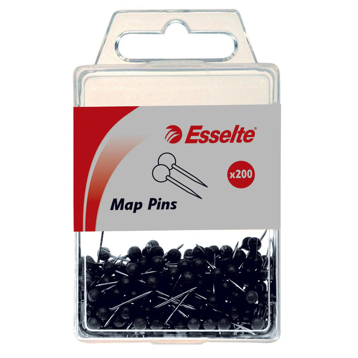 Esselte Map Pins Black AO46710