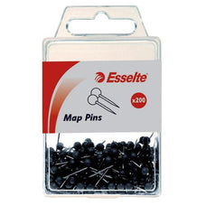 Esselte Map Pins Black AO46710