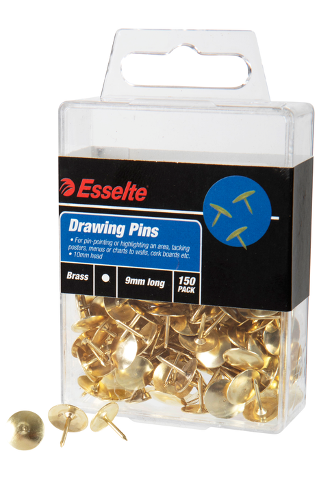 Esselte Metalware Brass Drawing Pins, Pack of 150 AO45100