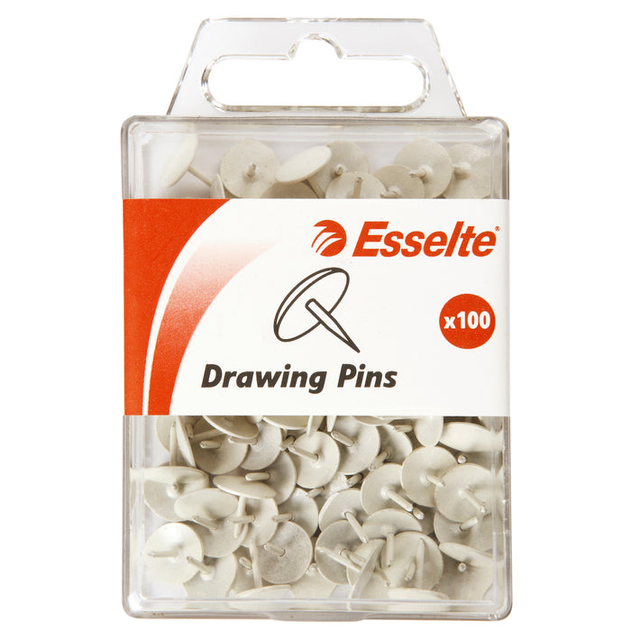 Esselte Metalware Pins Drawing Pk100 White AO45107