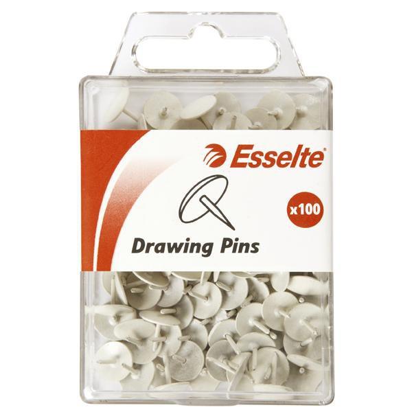 Esselte Metalware Pins Drawing Pk100 White AO45107