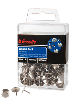 Esselte Silver Drawing Pins, Pack of 100 AO55885