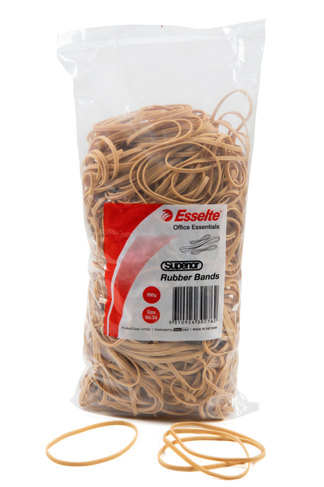 Esselte Superior Rubber Band No. 34, 100mm x 3.5mm x 500gm AO37830