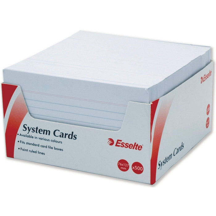 Esselte System Card 5 x 3 White x 500's pack AO316785