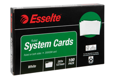 Esselte System Card 8 x 5 White x 100's pack AO31686