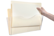 Esselte Wall Mount Document Pocket Brochure Holder, Landscape, Clear AO47617