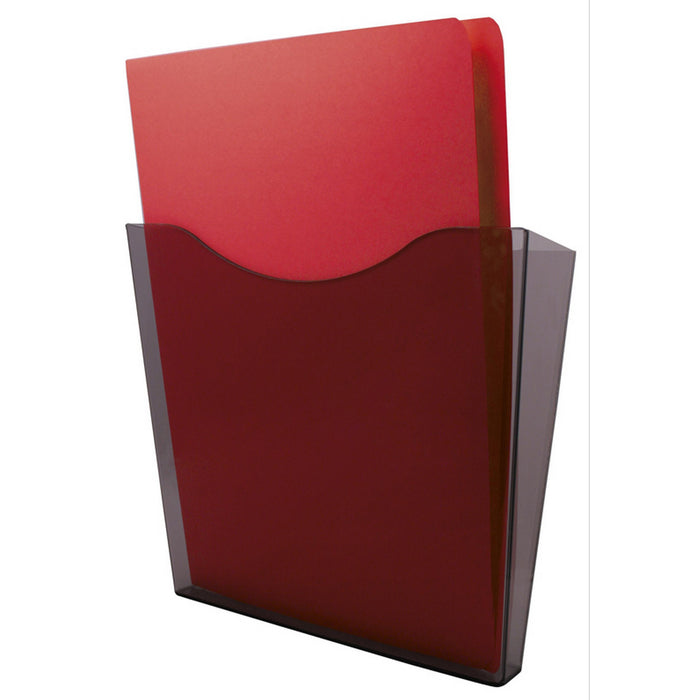 Esselte Wall Mount Document Pocket Brochure Holder, Portrait, Smoke AO47618