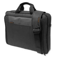 Everki Advance Briefcase 17.3'', Separate Zippered Accessory Pocket, Front Stash Pocket, Trolley Handle Pass-through Strap, Ergonomic Shoulder Pad CDEKB407NCH17