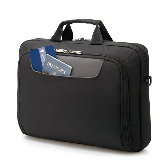 Everki Advance Briefcase, Fits 13''-14.1'', Separate Zippered Accessory Pocket, Front Stash Pocket, Trolley Handle Pass-through Strap, Ergonomic Shoulder Pad CDEKB407NCH14
