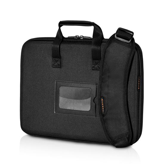 Everki EVA Hard Shell, 12.5'' to 14.1'', Laptop Case, High Density Memory Foam, Hook & Loop Strap, Leather Handles CDEKF880