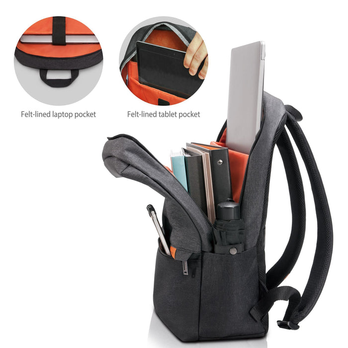 Everki Lightweight Laptop Backpack, Up to 15.6" with Dedicated Felt Lining, Felt-lined Tablet Pocket, Hidden Stash Pocket, Trolley Handle Pass-through with Durable Zippers & Metal Pulls CDEKP106