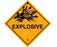 EXPLOSIVE 1 Printed Permanent Adhesive Label 99mm x 99mm x 500 Labels per roll MPH15160