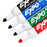 EXPO Dry Erase Markers Bullet Marker 4-Pack. 4x Assorted Colours. Includes Red, Blue, Green, & Black Colours. Bright, Vivid, Non-toxic Ink. Quick Drying. Smear-proof. Erases Cleanly & Easily with Cloth. CD2081760