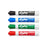 EXPO Dry Erase Markers Bullet Marker 4-Pack. 4x Assorted Colours. Includes Red, Blue, Green, & Black Colours. Bright, Vivid, Non-toxic Ink. Quick Drying. Smear-proof. Erases Cleanly & Easily with Cloth. CD2081760