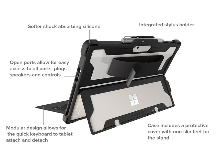 Extreme Shell for Microsoft Surface Go 1/2/3 10" - Black DSMAXMSESSGG2BLK