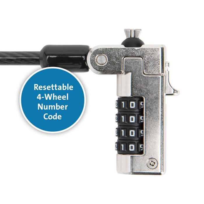 Kensington N17 Serialised Combination Laptop Lock 2.0 For Wedge-Shaped Slots