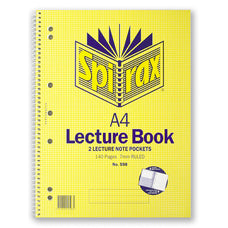 Spirax 598 A4 Lecture Book With Pocket 140 Pages x Pack of 10