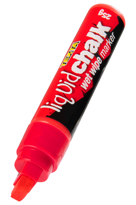 Texta Liquid Chalk Marker Wet Wipe Red