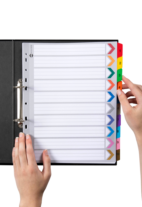 Marbig A4 Extra Wide Manilla Indices/Divider, 1-10 Tabs